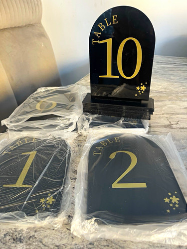 Acrylic wedding table number - wedding,