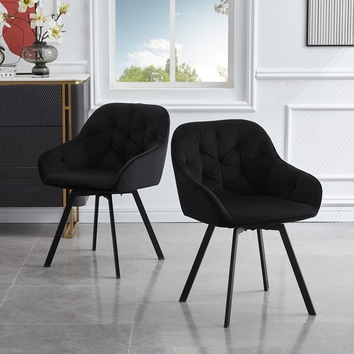 Black rotatable dining - 2x,