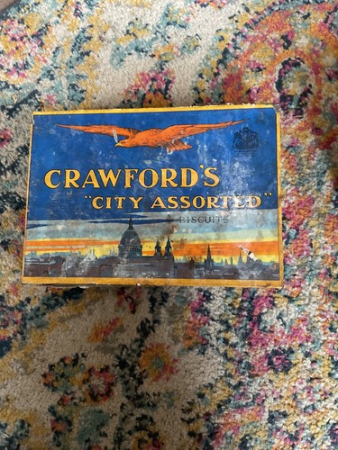 Vintage biscuit tin crawfords - biscuit,