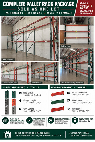 Used warehouse pallet racking - used,