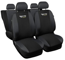 Seat covers fit VW PASSAT B5 B6 FL B7 B8 FULL SET black/grey sport style