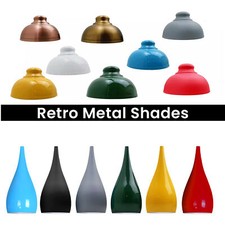 Vintage Metal Lampshade Easy Fit Ceiling Pendant Light Shade Retro Coloured