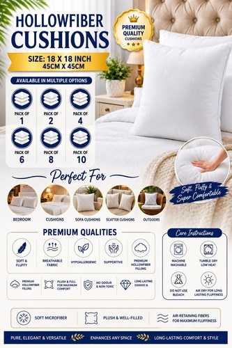 Hollowfiber cushion pads 18x18 - cushion,