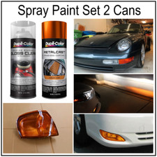 Orange Fog Lights Lamps Spray Paint Bright Transparent Amber Lens Coating 2 Cans