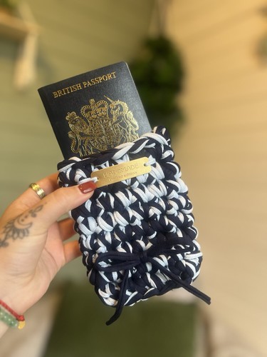 Crocheted passport case - crocheted,