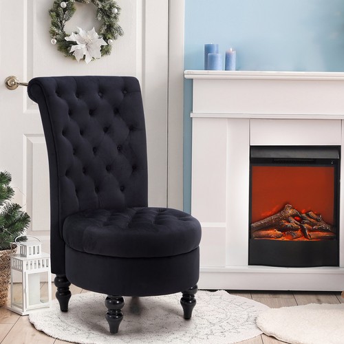 Velvet accent chair - velvet, back