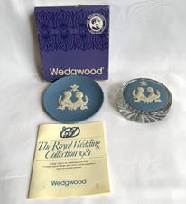 Wedgwood Royal Wedding 1981 Set – Plate & Glass Paperweight – Charles & Diana
