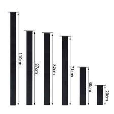 4x Furniture Riser Breakfast Bar Legs Worktop Support Table Leg Metal Tube Feet