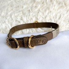 GUCCI Dog collar GG pattern