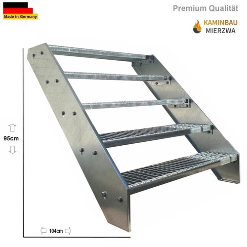 Premium steel stair steps - steel,