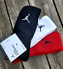NIKE JORDAN DRI-FIT EVERYDAY MAX White Red Black CREW Basketball SOCKS Jordbox