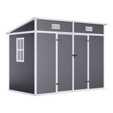 8x4 6x4ft Outdoor Plastic Garden Storage Shed Tool Shed Lockable with Door latch