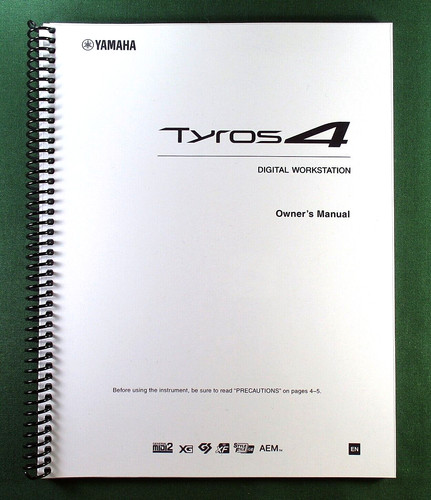 Yamaha tyros owner - owner's, manual