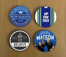 WIGAN ATHLETIC FOOTBALL COASTERS 4 PACK OR INDIVIDUAL