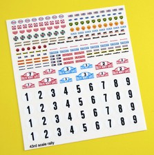 Corgi Dinky Matchbox Rally Race Retro Vintage retro stickers decals, 43rd scale 