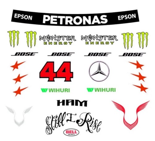 Motorsport helmet stickers 1 - helmet, f
