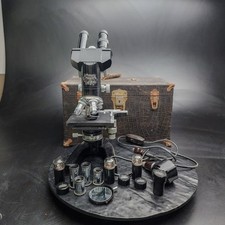 E Leitz Wetzlar Microscope Vintage 1950s German Original Box Scientific ?