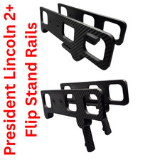 President Lincoln 2+ CB Radio Rails with Flip Leg Stand - Carbon Fibre Effect