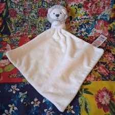 F&F CREAM & GREY LION SOFT TOY PLUSH COMFORTER BLANKIE SAFARI ANIMAL TESCO