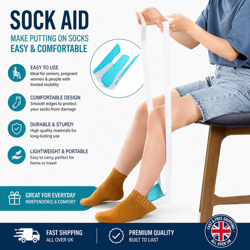 Sock aid tool for putting - aid,