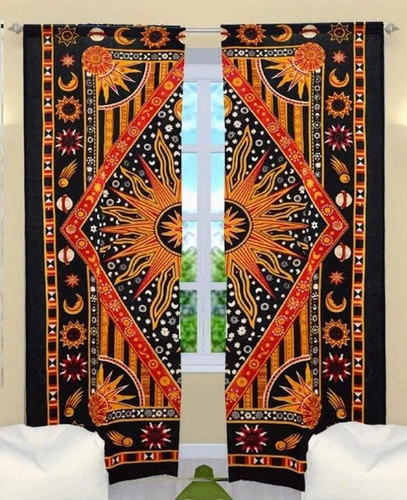 Indian mandala curtains cotton - mandala,