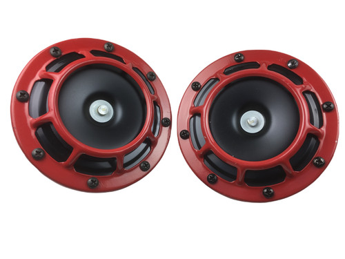 Red duel grill horn honda - red,