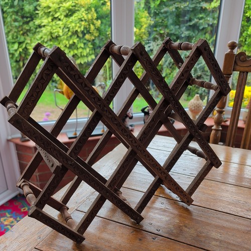 Vintage wooden wine rack - -,