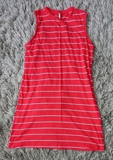 ONLY Women’s red white striped S small Sleeveless summer dress t-shirt