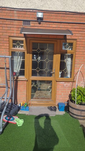 Pvc oak door - oak, window