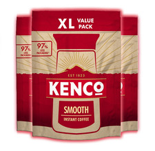 Kenco Smooth Roast Instant Coffee Refill Bag 3 x 300g (Total 900g)