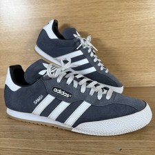 Adidas Men’s Shoes Size 10 UK Samba Super Blue Suede Trainers (Faded Upper)