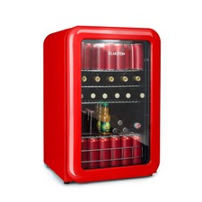 Mini Fridge 115 L Drinks Cooler Food Beverage Fridge Mini Bar Retro Fridge Red