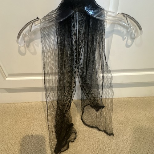 Antique black lace - lace, mourning
