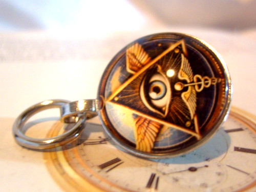 Masonic pocket watch - pocket, chain