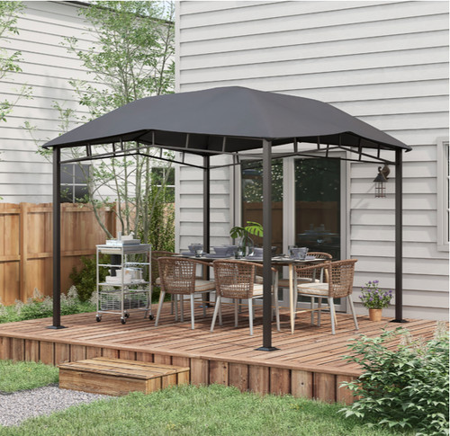 Metal garden gazebo - garden,