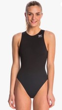 Speedo Endurance Avenger Water Polo One Piece Swimsuit Black Size 26 -