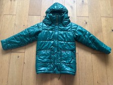 80's Vintage BERGHAUS POLE Shiny Down Jacket Bottle Green - Mens Small