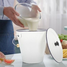 Enamel Bucket Serving Bucket Liquid Container Household Supply milk can