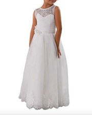 Wedding Party Flower Girl Dress Holy Communion Party Prom Princess Pageant Dress