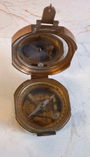  Vintage Stanley London Nautical Solid Brass Compass Natural Sine