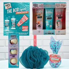 Dirty Works Bundle Bath Body Gift Sets Travel Toiletries Shower Gel Bath Bomb NG
