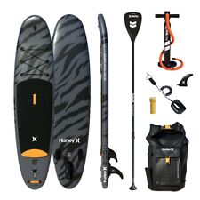 XMAS DEAL HURLEY Black Tiger 10 foot SUP Inflatable Paddle Board Package - NEW