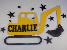 Digger bulldozer nameboard