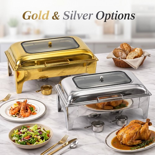 Gold silver chafing dish - 9l, &