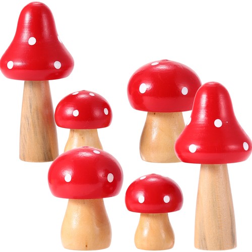 6pcs wooden adornments - 6pcs,