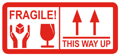 Fragile this way small - fragile, up