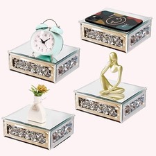 Set of 4 Mirrored Floating