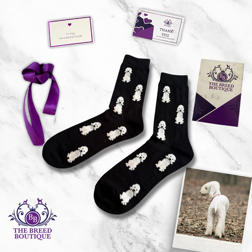 Bedlington terrier socks - terrier,
