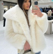 ZARA ZW ECRU WHITE SOFT FAUX