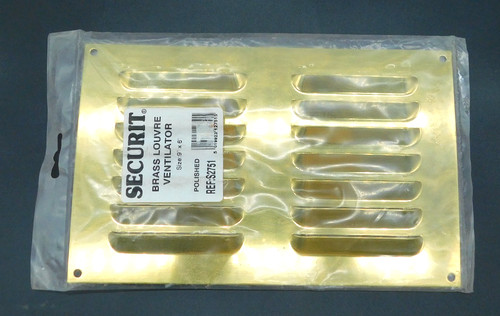 Brass louvre vent - louvre, 6"